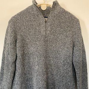 L.L. Bean Men's 1/4 Zip Organic Cotton Sweater- Medium